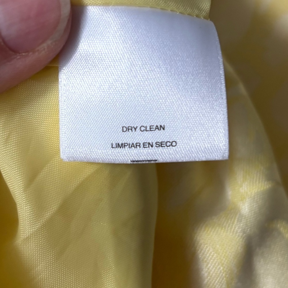 Black Label by Evan Picone  | Light yellow Jacquard fit Flare dress size 6 - Picture 5 of 7